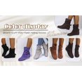 thumbnail image 6 of Joykidd Women's Suede Slouch Mid‑Calf Boots Flat Low Heel Side Zipper Buckle Strap Boots for Fall‑Winter Casual Daily Outings, 6 of 7