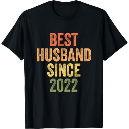 Best Husband Since 2022 3rd Wedding Anniversary T-ShirtMen s and women s gift black and white T-shirt size: Extra large S-4XL