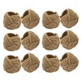 thumbnail image 1 of COTTON CRAFT Jute Napkin Rings Set of 12 Handmade Nautical Knot Woven Rope Napkin Ring Dining Table Napkin Holder Everyday Rustic Harvest Fall Thanksgiving Farmhouse Party Gift Dcor Natural, 1 of 1