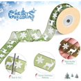 thumbnail image 3 of 3 Rolls Gift Wrapping Ribbon 30m Christmas Themed Organza Ribbon, Snowflake, Elk, 3 Colors for Gift Wrapping, Width 25mm, 3 of 5