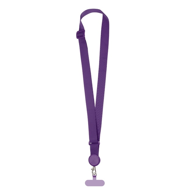Lanyard de teléfono ajustable Uxcell, correa de teléfono cruzada de poliéster con parche para la mayoría de los smartphones, púrpura oscuro