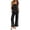Black, variant on LEKWK Pajama Sets for Women 2 Piece Ruffle Square Neck Tank Top and Wide Leg Pants Cute Beach Vacation Casual Home Lounge Sleepwear