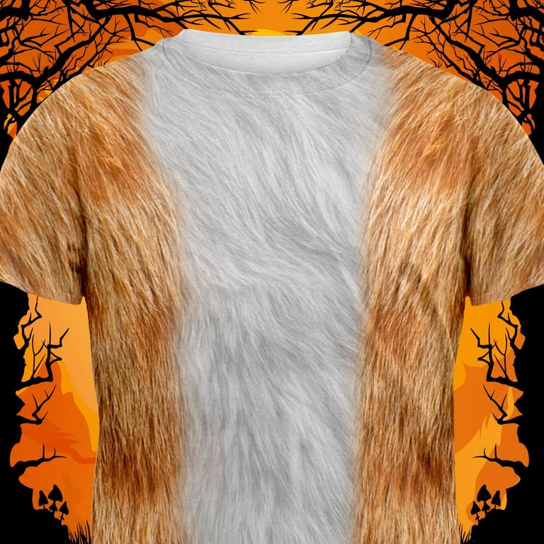 Halloween Orange Cat Costume All Over Adult T Shirt X Large