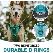 Embark Sports Dog Harness, Dog Harness for Large Dogs No Pull with Light and Breathable Design - Easy On and Off, No Pull Training, Size Adjustable, Non Choke with Handle for Control. Teal Vest