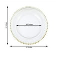 thumbnail image 5 of BalsaCircle 8 Clear 12" Round Glass Charger Plates Gold Beaded Rim Tableware Wedding Reception  Dinner Party Decoration Supplies, 5 of 8