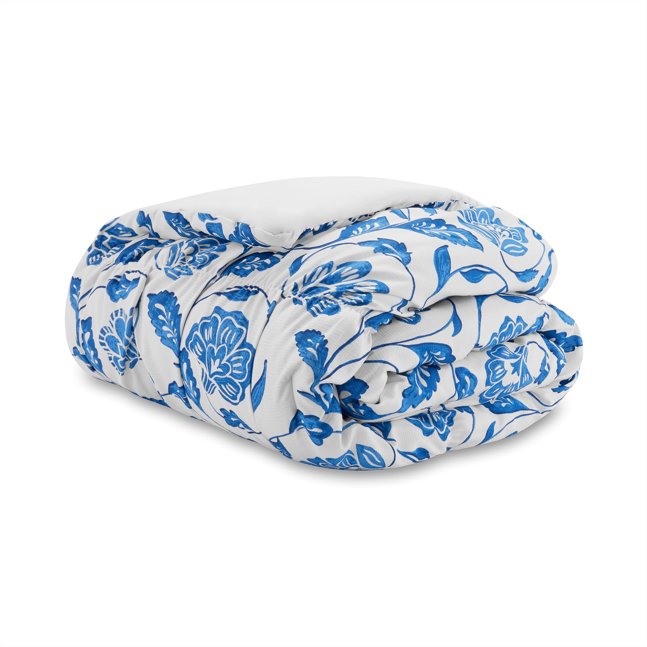 Mainstays by Becky G. & Alejandra 3-Piece White Floral Comforter Set with Shams, Full/Queen