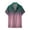 Pink, variant on Hawaiian Shirt for Men Gradient Vertical Stripes Fashion Button Down Short Sleeve Beach Summer Shirts Turndown Collar Breathable Tops