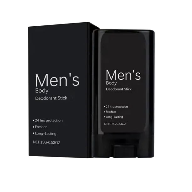 Desodorante en barra para hombre, perfume de larga duración, reduce olores, crema corporal sólida, barra corporal para hombre, 15 g