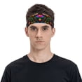thumbnail image 4 of Uemuo Mexican Flower Traditional1 Printed Sports Headbands for Men Women,Moisture Wicking Workout Headband, Sweatband Headbands,Non-slip Workout Gym Yoga Headband, 4 of 9