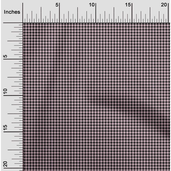oneOone Viscose Chiffon Fabric Houndstooth Geometric Print Sewing Fabric BTY 42 Inch Wide