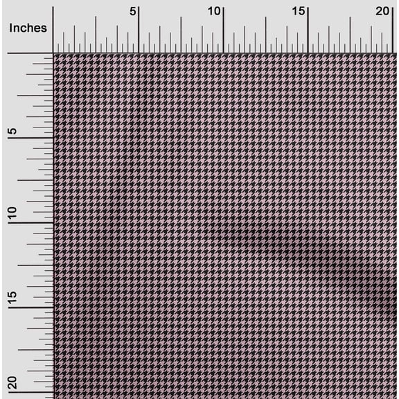 oneOone Organic Cotton Voile Fabric Houndstooth Geometric Print Fabric BTY 42 Inch Wide