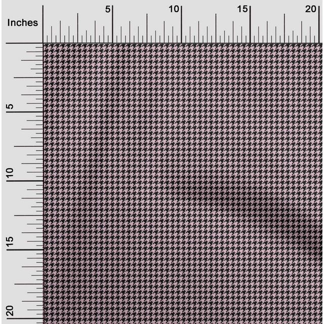 oneOone Tissu Popeline de Coton Motif Géométrique Pied-de-Poule Largeur 42 Pouces