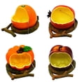 thumbnail image 4 of POINTERTECK Mignon Conteneur de Nourriture et d'Eau en Forme de Citrouille pour Oiseaux, 4 of 6