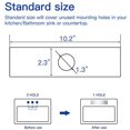 thumbnail image 6 of BWE Faucet Cover Sink Hole Deck plate 10 Inch for 1 or 3 Hole Chrome Bathroom or Kitchen Sink Faucet Oversized Escutcheon Plate Vessel Vanity Basin Sink Stainless Steel Plate Square Modern, 6 of 7