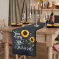 thumbnail image 2 of Table Runners 72 Inches Long Dress Scarves, Sunflowers Farmhouse Kitchen Table Runner, Coffee Tablerunners, Classic Bee You Are My Sunshine Black 14x72 Inch, 2 of 9