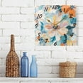 thumbnail image 5 of Square Wall Clock Silent Non-Ticking Battery Operated Retro 7.78" Clock for Bedroom Living Room Decor Oversized Flowers Pattern, 5 of 9