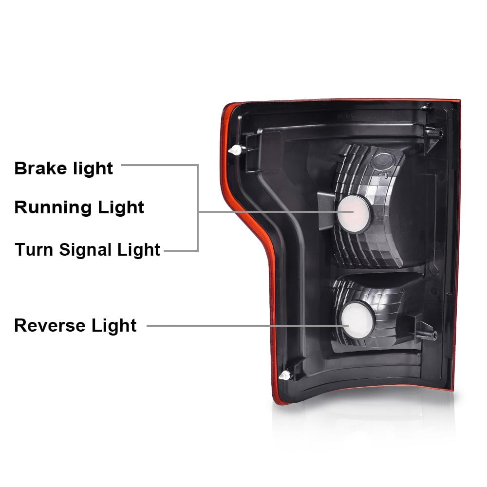 Red Tail Light Right Passenger Side 1Pcs Halogen Brake Lamp Assembly Fit For Ford F-150 2015-2017