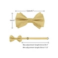 thumbnail image 2 of INSPIRE CHIC Men's Pre-tied Bow Ties Double Layered Adjustable Solid Color Bow Tie Champagne, 2 of 4