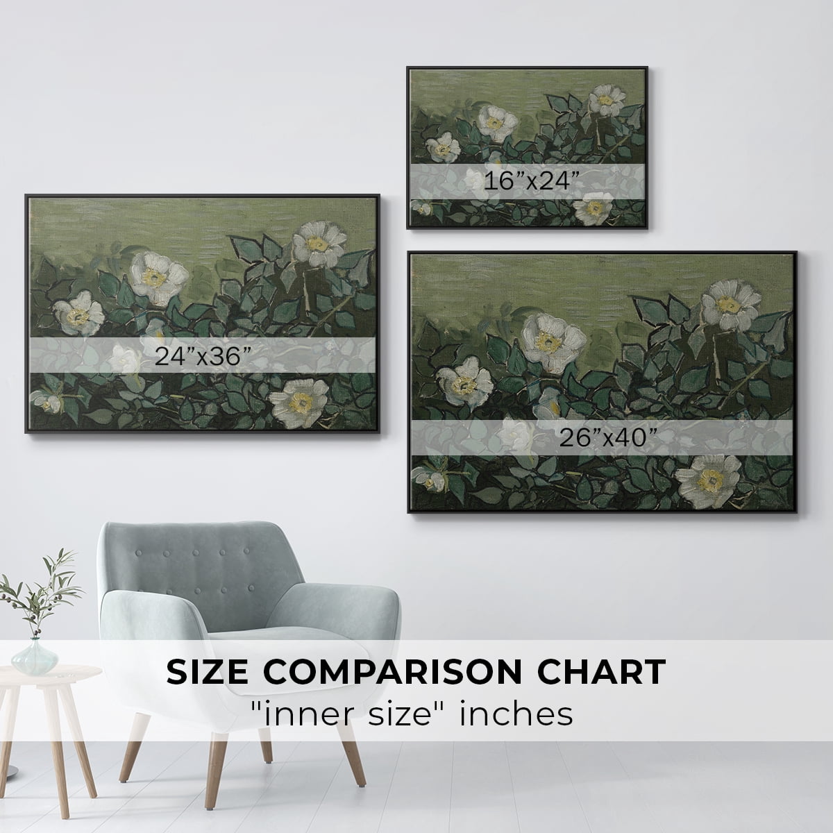 Vintage Botanical Print-LXXXV By Wexford Home Framed in Black Wood Gallery Wrapped Canvas 27 in. x 41 in.