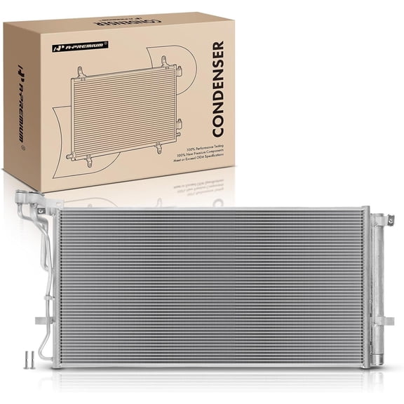 A-Premium Air Conditioning A/C Condenser Compatible with Hyundai Genesis Coupe 2010 2011 2012 V6 3.8L, Replace# 3949, 976062M100