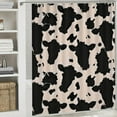thumbnail image 6 of Chilfamy Cow Print Printed Shower Curtain 100% Polyester Fiber for Chic Modern Bathroom Decor with Hooks 36x72, 6 of 7