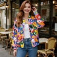 thumbnail image 2 of DISNIMO Abstract Art Printed Jackets for Women Zip Up Sweatshirts Long Sleeve Outwear Fall Winter Sweatshirts, 3XL, 2 of 7