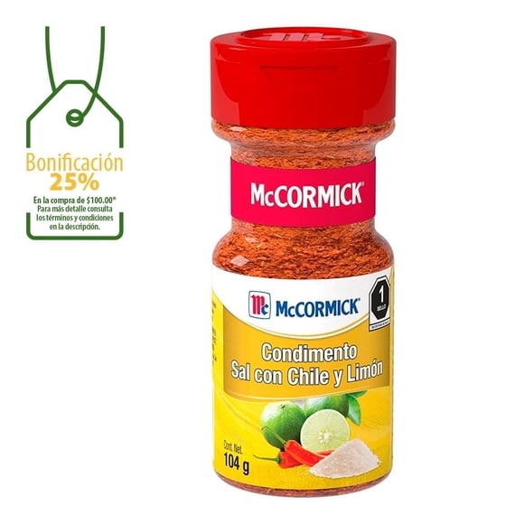 Sal con chile y limón McCormick 104 g