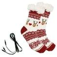 thumbnail image 2 of ERK Chaussettes Chauffantes USB avec 5 Réglages de Styles, Lavables à la Machine, Chaussettes de Sol pour Usage Intérieur à la Maison, Idée d'Hiver Douillette, 2 of 4