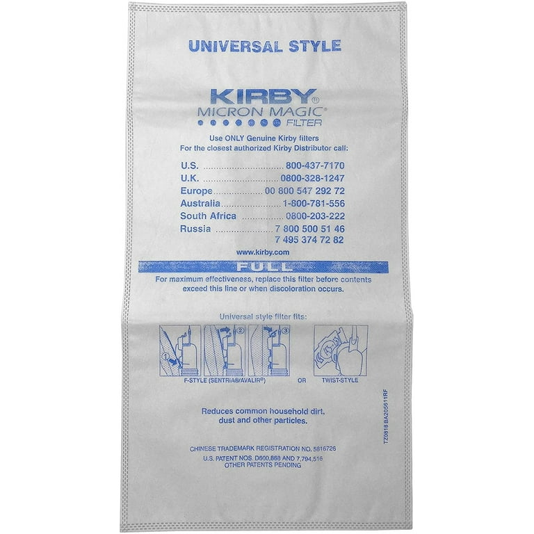 Kirby Vacuum Bags HEPA Type F - 6 pk HEPA dustbags — Clean Home Shop at  Capital Vacuum Floor-Care World