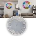 thumbnail image 5 of Silic Big Size Clock Silic Round Clock Watch Wall Hanging Decorative Mirror Epoxy - 32.4cm gray, 5 of 8