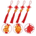 thumbnail image 4 of 4pcs Chinese Knot Tassel Rabbit Pendant Car Interior Hanging Decor For 2023 Year Festival Favor, 4 of 8