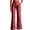 Red, variant on Women Striped High Waist Flared Suit Pants, Side Pocket Full Length Wide Bootcut Trousers Business office Commute Spring Fall Elegant Bottoms Beige XL(XL)