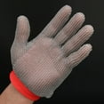 thumbnail image 5 of Gray 304L Stainless Steel & Elastic Thread Grade 5 Cut-Resistant Glove with Red Button, 5-Finger Design, Size M, 26x13.5cm, 235g - Ideal for High-Risk Work & Food Preparation Safety Protection, 5 of 5