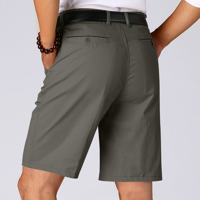 comfortable dress shorts Men's Casual Dress Shorts Comfortable Breathable Slim Fit Chino Summer  Business Leisure Outdoor Travel (Black, 29) at Amazon Men's Clothing store