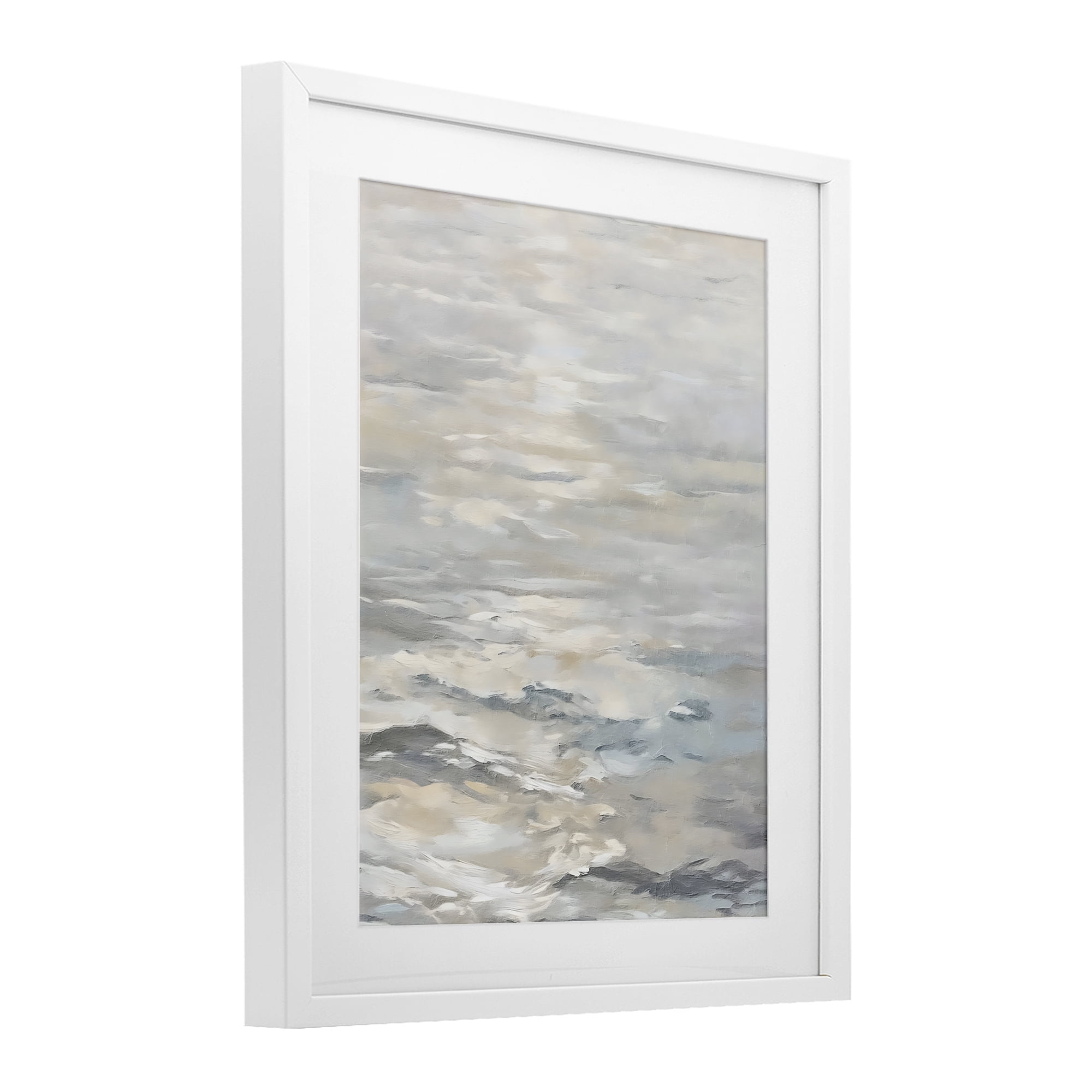 Stupell Industries Shallow Reflections Morning Light White Framed Print Under Glass, design by Riley B