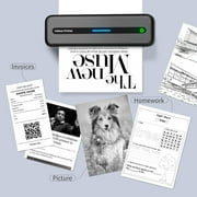 Portable Printers Wireless, M832 Bluetooth Thermal Printer, Inkless Mobile Printer Support 8.5'' x 11'' & A4 Thermal Paper, Compatible with iPhone Android Laptop for Office Car Home