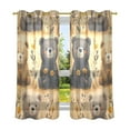 thumbnail image 2 of Sheer Curtains 2 Panels Set Grommet Drapes Window Treatments Light Filtering for Bedroom Living Room W42 x L63 Lovely Bears and Flower, 2 of 7
