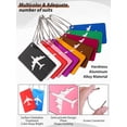 thumbnail image 4 of 20 Pieces Metal Luggage Tags Aluminum Suitcase Labels Travel Bag Tags with Name ID Cards Colorful Baggage Tags Card Holders with Stainless Steel Loops, 4 of 5