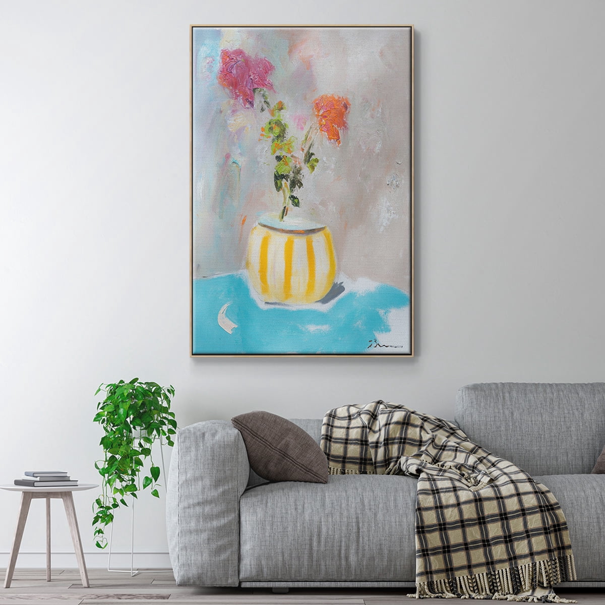 Coin Purse Full of Petals Framed Premium Gallery Wrapped Canvas - Ready to Hang