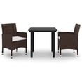 thumbnail image 2 of Juego de Comedor para Patio Casafoyer de 3 Piezas en Ratán Sintético con Cojines, 2 of 5