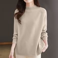 thumbnail image 2 of Ropa para mujer,Blusa informal de punto con cuello redondo para mujer, manga larga con botones laterales, poliéster, largo regular, para uso en casa y en la oficina, sopatenor, 2 of 8