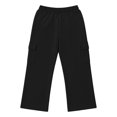 thumbnail image 3 of Angala Little Boys Sweatpants Athletic Pants Wide Leg With Pockets And Drawstring Fall Casual Boys Baggy Trousers Size 5-6 Years Black, 3 of 9