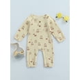 thumbnail image 2 of Qiylii Baby Rainbow Romper, Long Sleeve Buttoned Crotch Bodysuit,1-3T, 2 of 8