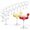 Clear, variant on 24-Pack Clear Petal Shape Plastic Martini Glasses, 7oz Disposable Coupe Cups