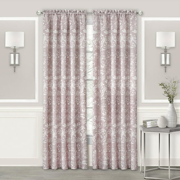 1 Pc of Charlotte Rod Pocket Window Curtain Panel - 52"x63" - Blush