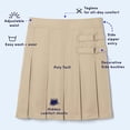 thumbnail image 3 of French Toast Girls Size' Two-Tab Pleated Scooter, Navy, 16.5 Plus, 3 of 9