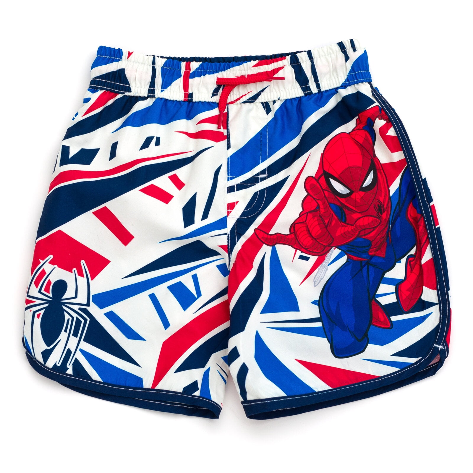 Marvel Spider-Man Little Boys' Swimwear 2-Piece Rashguard and Swim Trunks Set Spider Man Navy Shard