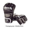 thumbnail image 4 of Guantes De Boxeo Guantes de boxeo de medio dedo, equipo deportivo transpirable de PU portátil (negro L) Likrtyny  Para Estrenar, 4 of 9