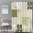 thumbnail image 2 of Bathroom Shower Curtain Spring Flower Leaf Buffalo Plaid Waterproof Shower Curtains with Hooks, Pastoral Floral Botanical Bath Curtains Bathtub Curtain Home Decor 72x84in, 2 of 9
