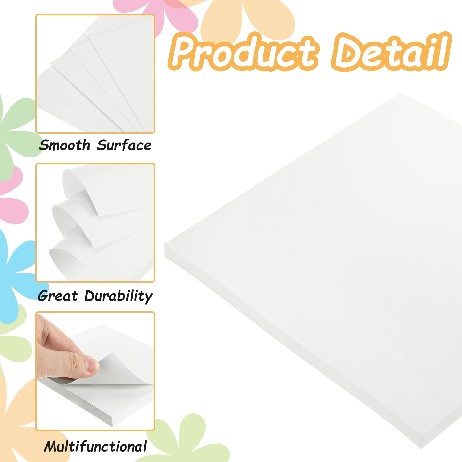 Uxcell Kraft Paper, Kraft Cardstock Paper Sheets Kraft Cardstock Cutouts for Art Supplies, Origami, Paper Crafting Cream White 13 x 13 Inch
